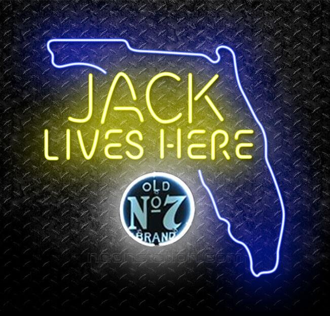 Buy Jack Daniel Jack Live Here Florida Neon Sign Online // Neonstation