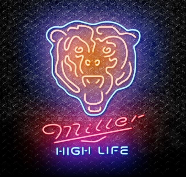 Miller High Life NFL Chicago Bears Neon Sign For Sale // Neonstation