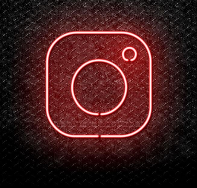 neon instagram logo