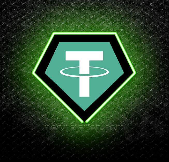 Tether Cryptocurrency 3D Neon Sign For Sale // Neonstation